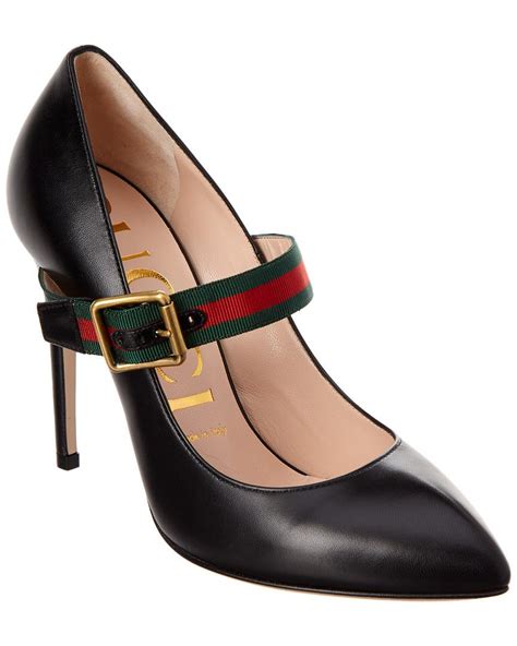 gucci sylvie pump black|gucci sylvie leather pumps.